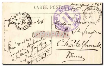 Bilhete postal antigo Paris La Tour Saint Jacques — Verso