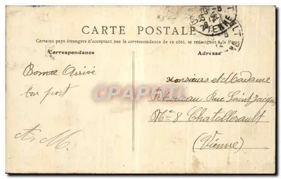 Orléans — Rue Jeanne-d'Arc con la catedral — Edición Gélibert — Reverso