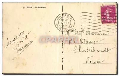 Paris — A Bolsa — Série "LISA" — Verso