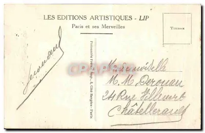 Arc de Triomphe — Paryż — Éditions Artistiques LIP — Rewers