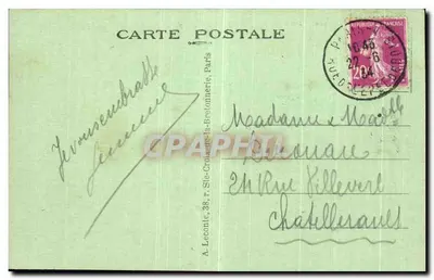 Paryż — Plac Maubert i Statua Étienne-Dolet — A. L. n°265 — Rewers