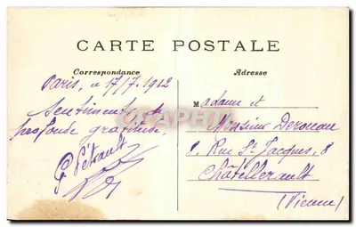Paryż — Katedra Notre-Dame i Kwatera Cité — C.M. n°282 — Rewers