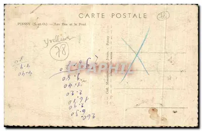 CPA Poissy Les Iles Et Le Pont — Verso