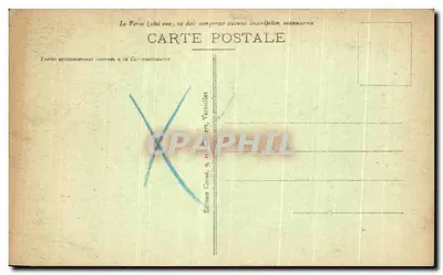 Versailles - Bassin de Latone e o Castelo — Édition Cose, 9, rue Colbert, Versailles — Verso