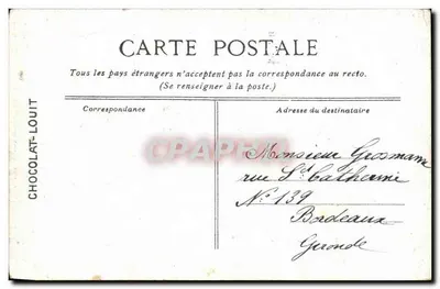 Parque de Versalles — Estanque de Apolo — Editado para el Chocolate-Louit — Reverso