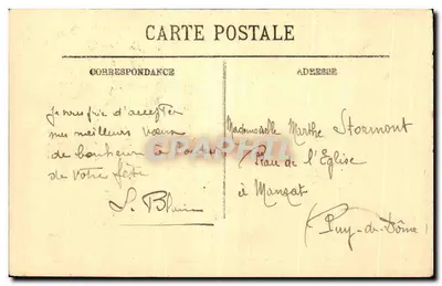 Fontanna Amboise — Clermont-Ferrand — Wydawnictwo Bazar de la Poste — Rewers