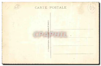 Clermont-Ferrand — Pomnik Blaise'a Pascala — wydawca J. Gouttefanges, Olliergues (P.-de-D.) — Rewers