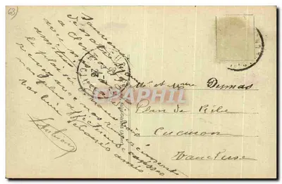 Clermont-Ferrand — Teatr, Avenue de Royal i Puy de Dôme — Stara pocztówka 4014 — Rewers