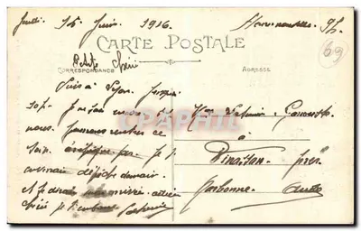 LYON — Pomnik Carnota i Rue de la République — E.R. — Rewers