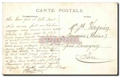 LYON — Perspektive der Saône in Richtung Sérigni und Vaise — Verlag MT — Rückseite