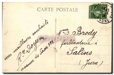 LYON — Monument dos Filhos do Ródano — editor anônimo, n° 82 — Verso