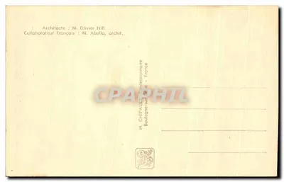 Pavilhão da Inglaterra — Exposição Internacional Paris 1937 — H. CHIPAULT, Boulogne-sur-Mer — Verso