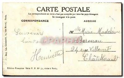 Na Egito — O Carregador de Camelo — Edição Francesa Série P.P. N° 51 — Verso