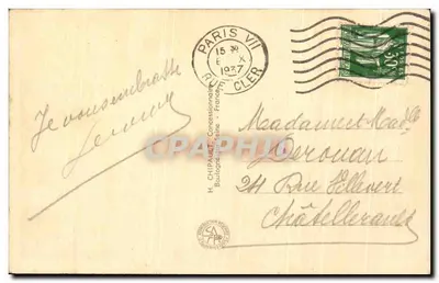 트로카데로 연못 — 파리 국제 박람회 1937 — H. CHIPOUT, 번호 280 — 뒷면