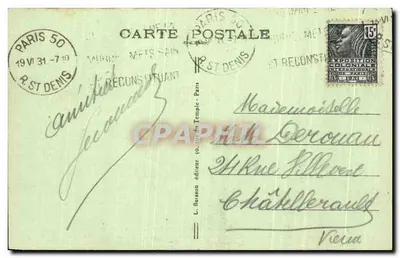 Paryż — Katedra Świętego Hipolita — Chór — ozdobiony statuami J.-C., Matki Bożej, Anioła i Apostoła, autorstwa Bouchardona — Rewers