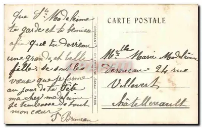 Jeune fille — portrait — CH. FONTAINE, Paris — Verso