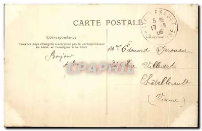 Les Sables-d'Olonne — La Pointe de Tanchette przy pełnej mierze — Wydawnictwo Amiaud, N°1221 — Rewers
