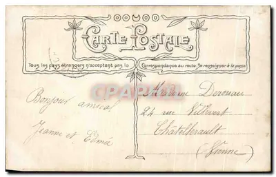 Feliz Páscoa — jovem mulher com ovo decorado — editor Chizérou, Paris — Verso