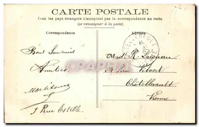 Amboise — Uma das chaminés do Hôtel de Ville — Beaumont — Verso