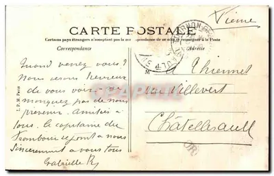 Lurais (Indre) — El Viejo Castillo — Ed. Gravier, Toin 1906 — Reverso