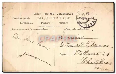 Mulher sorridente com flores — Tours, França — editor S, n° 1684 — Verso