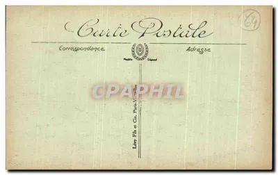 Biarritz — Os Rochos de Gamarritz e a Loge do Teatro — Lévy Fils e Cie, Paris-Viramilles, n°206 — Verso