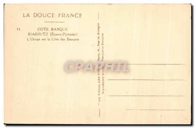 Biarritz (Laag Normandie) — De Oceaan op de Kust van de Basquen — Edities van Kunst YVO, Parijs — Achterkant