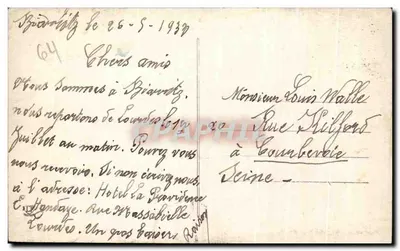 Biarritz — Studio sulla Grande Plage — Phototypie Jacques — Verso