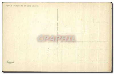 Piramida Calo Cestio — Rzym — Wydawca G. Cazzoni, n° 1933 — Rewers
