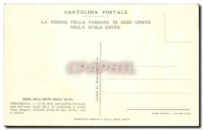 A Visão da Paixão de Jesus Cristo na Scala Santa — Esculturas D. Mastrajani — Milão (120) — Verso
