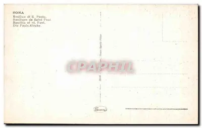 Basílica de San Pablo — Roma — editada por Becamis — Reverso