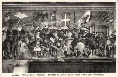 Arezzo - Igreja de S. Francisco - Derrota de Cosroe, Rei da Pérsia (Piero della Francesca)