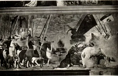 Arezzo - Igreja de S. Francisco (Coro) — Fuga e afogamento de Massenzio (Piero della Francesca)