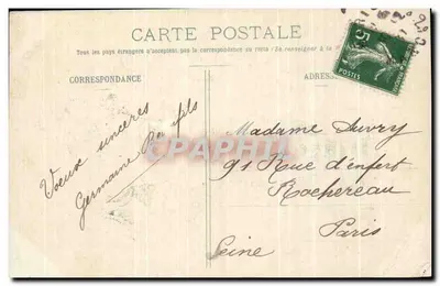 Un Bon Souhait — Imprimeries Réunies, Nancy — Rewers
