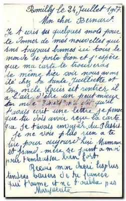 Casal amoroso — cena de ternura — Editor Paris 2050 — Verso