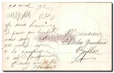 Muguet de Mai — Felicidade para o Ano — A.N. Paris, n°1379 — Verso