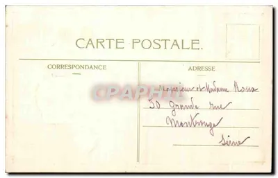 Flores em um vaso — Lembrança afetuosa — Editor não visível — Verso