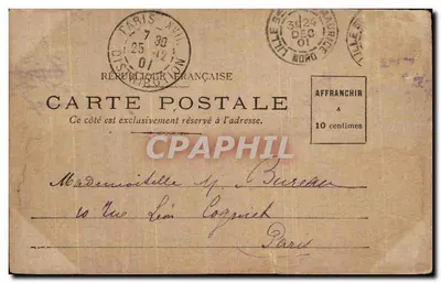 Bilhete postal antigo Fantaisie Sylly prudhomme — Verso