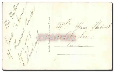 Giovane uomo in abito — con rose — DÉDÉ 1310 — Verso