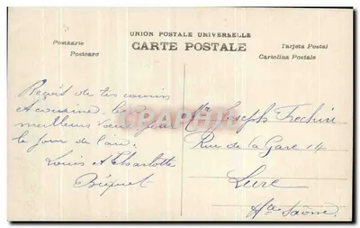 Criança com folha de trêfola — Boas Festas — A.N. Paris, n°1114 — Verso