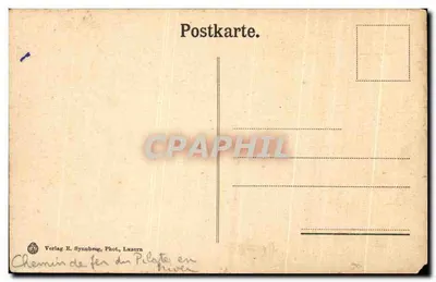 Chemin de fer du Pilat à Nîmes — train dans un tunnel enneigé, éditeur PILATÜSBÄHN, n° 903 — Rewers