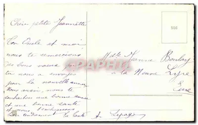 Buquê de mimosa — Boa Ano — editor não identificado, número de série 516 — Verso