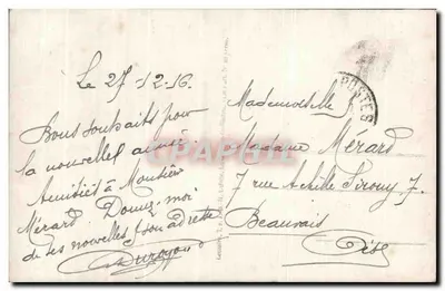 A Edelweiss traz sorte — carta de vœux com ilustração de flores e montanhas — n°218 — Verso