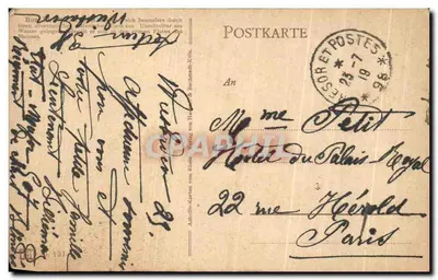 Klokken toren in Bénebéd-Köln — pittoreske uitzicht — uitgever A. Schäfer & Co. n° 131 — Achterkant