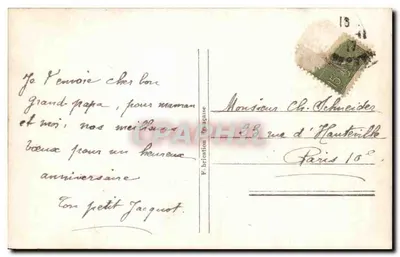 Bambino in abito — Compleanno — Hauteursaines, n° 1071 — Verso
