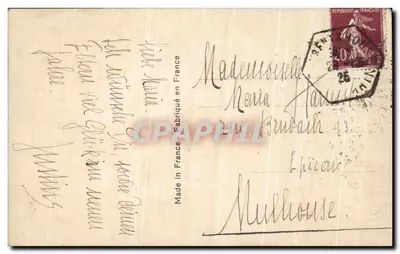 Zamknięty śnieżnymi płatami — scena zimowa — Bleuré, Paryż, n°491 — Rewers