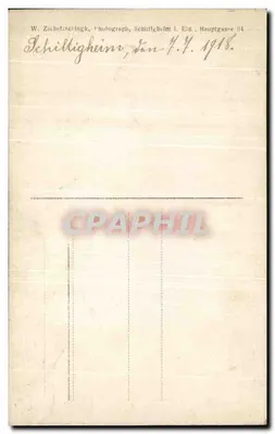 Młoda dziewczyna — portret wewnętrzny — W. Zschetseringk, Schülligheim l. Ets., Hauptgasse 34 — Rewers