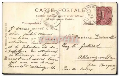 Scena rurale — Contadini in preghiera — K. F. Editori, Parigi, Serie 566 — Verso