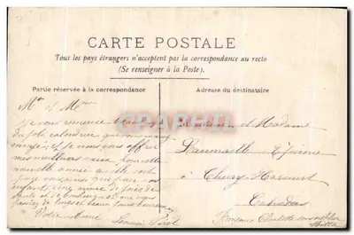 Smiling woman in a holly frame — publisher CIRCÉ, no. 4469 — Back