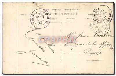 Petite fille — scène de jardin — éditeur Bons Souvenirs, n° 188 — Verso